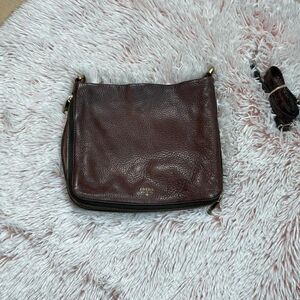 Fossil Brown Leather Crossbody  